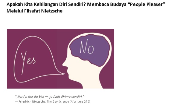 Apakah Kita Kehilangan Diri Sendiri? Membaca Budaya “People Pleaser” Melalui Filsafat Nietzsche